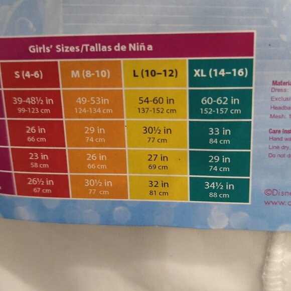 Disney Princess Rapunzel Dress - White and Gold NWT Size 8-10 - Picture 5 of 7